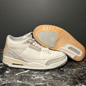 Nike Jordan 3 Retro Craft Ivory (FJ9479–100) Men’s 12 Clean W Rep Insoles